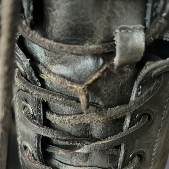 Freebird Brown Lace Up Boots with Weathered Leather - Picture 3 of 16